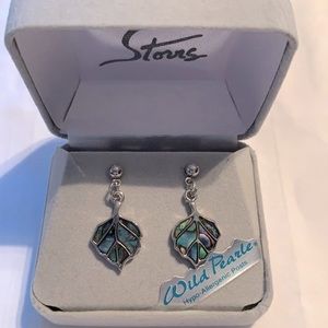 Wild Pearle Leaf Earrings